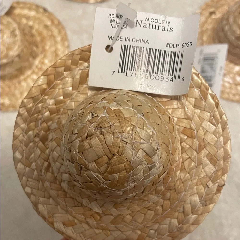 Nicole Naturals Mini Straw Hats for Crafting
